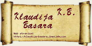Klaudija Basara vizit kartica